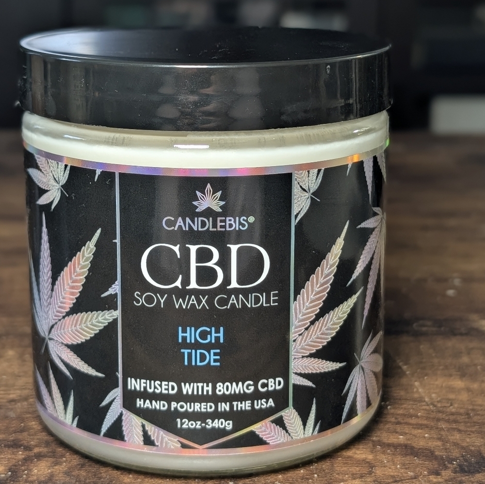 NEW Candlebis 12oz High Tide CBD Infused Jar Candle